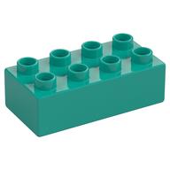 Duplo Brick 2 × 4 Dark Turquoise