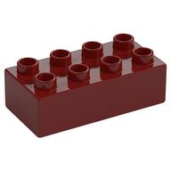 Duplo Brick 2 × 4 Dark Red
