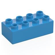 Duplo Brick 2 × 4 Dark Azure