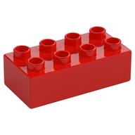 Duplo Stein 2 × 4 Rot