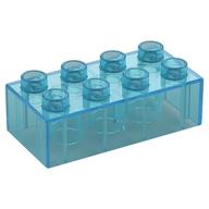 Duplo Stein 2 × 4 Transparent-Hellblau