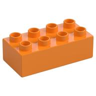 Duplo Brick 2 × 4 Medium Orange