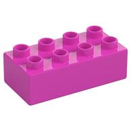 Duplo Brick 2 × 4 Dark Pink