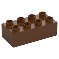 Duplo Stein 2 × 4 Rotbraun