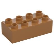 Duplo Brick 2 × 4 Medium Nougat