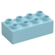 Duplo Stein 2 × 4 Light Blue