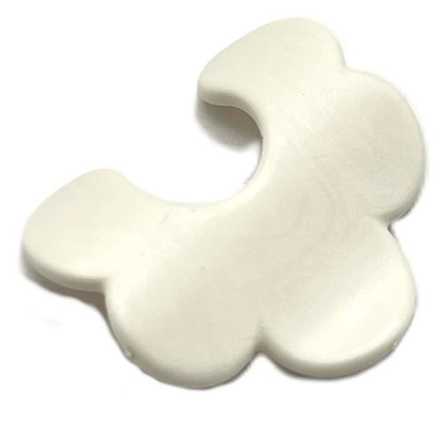 Belville, Equipment, Baby Bib Scalloped Edge White