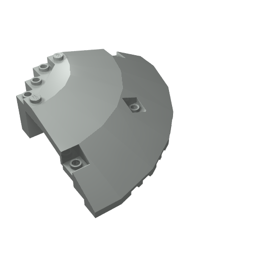 Panel 10 × 10 × 2 1/3 Quarter Saucer Top Light Gray