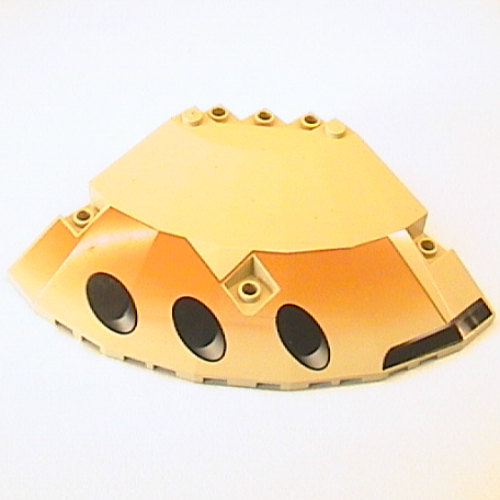 Panel 10 × 10 × 2 1/3 Quarter Saucer Top with SW Black Ovals Print Right Tan