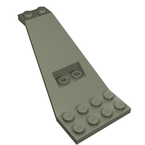 Wing Plate Bi-level 8 × 4 and 2 × 3 1/3 Up Dark Gray