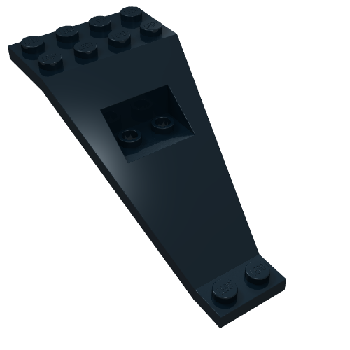 Wing Plate Bi-level 8 × 4 and 2 × 3 1/3 Down Schwarz
