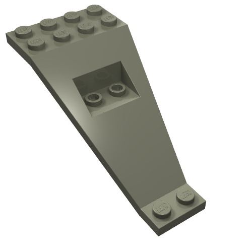 Wing Plate Bi-level 8 × 4 and 2 × 3 1/3 Down Dunkelgrau