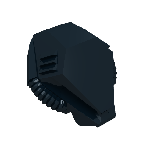 Helmet with Hexagonal Top [Plain] Schwarz