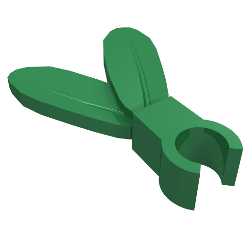 Plume / Feathers with Clip Green