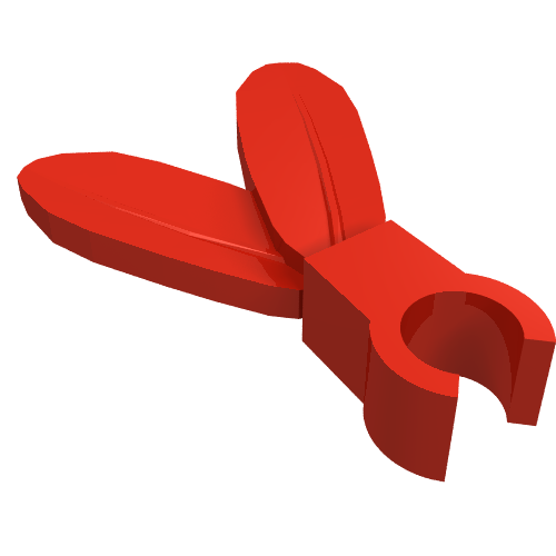 Plume / Feathers with Clip Red