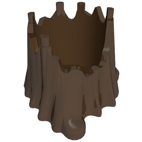 Plant, Tree 6 × 6 Hollow Stump Brown