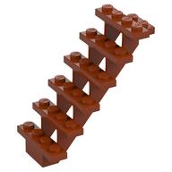 Treppe 7 × 4 × 6 gerade offen Dunkelorange