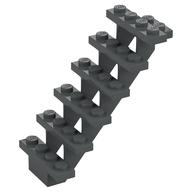 Treppe 7 × 4 × 6 gerade offen Dunkelblaugrau