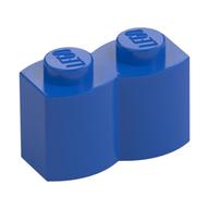 Brick Special 1 × 2 Palisade [aka Log] Blau