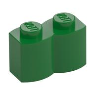 Brick Special 1 × 2 Palisade [aka Log] Grün