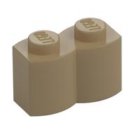 Brick Special 1 × 2 Palisade [aka Log] Dark Tan