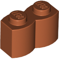 Brick Special 1 × 2 Palisade [aka Log] Dark Orange