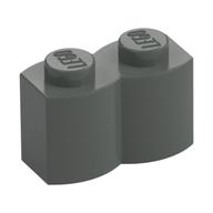 Brick Special 1 × 2 Palisade [aka Log] Dunkelgrau