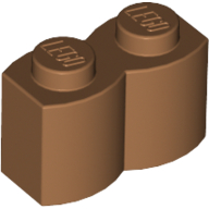 Brick Special 1 × 2 Palisade [aka Log] Medium Nougat
