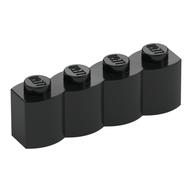 Brick Special 1 × 4 Palisade [aka Log] Black
