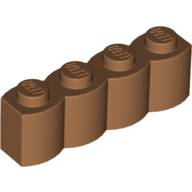 Brick Special 1 × 4 Palisade [aka Log] Mittelnougat