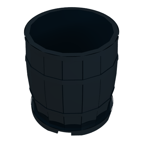 Barrel 4 × 4 × 3.5 Black