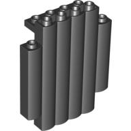Panel 2 × 6 × 6 Log Wall [Palisade] Black