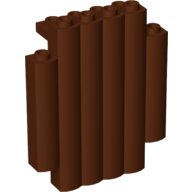 Panel 2 × 6 × 6 Log Wall [Palisade] Rotbraun