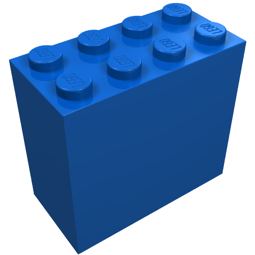 Brick 2 × 4 × 3 Blue