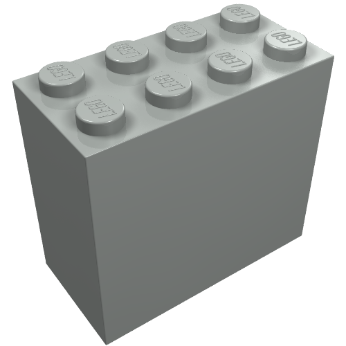 Brick 2 × 4 × 3 Light Gray