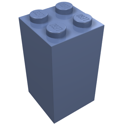 Stein 2 × 2 × 3 Sandblau