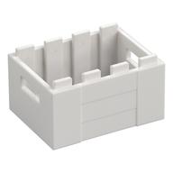 Box / Crate with Handholds 3 × 4 × 1 2/3 White