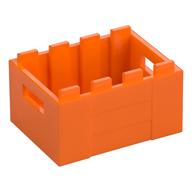 Box / Crate with Handholds 3 × 4 × 1 2/3 Orange
