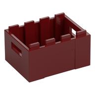 Box / Crate with Handholds 3 × 4 × 1 2/3 Dunkelrot