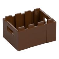 Box / Crate with Handholds 3 × 4 × 1 2/3 Rotbraun