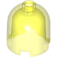 Brick Round 2 × 2 × 1 2/3 Dome Top, Blocked Open Stud Trans-Neon Green
