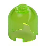 Brick Round 2 × 2 × 1 2/3 Dome Top, Hollow Stud Trans-Bright Green