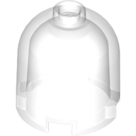 Brick Round 2 × 2 × 1 2/3 Dome Top, Hollow Stud Trans-Clear