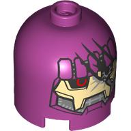 Brick Round 2 × 2 × 1 2/3 Dome Top, Hollow Stud with Sentinel, Claw Marks print Magenta