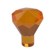 Rock 1 × 1 Jewel / Gem 24 Facet Trans-Orange