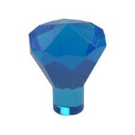 Rock 1 × 1 Jewel / Gem 24 Facet Trans-Dark Blue