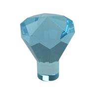 Rock 1 × 1 Jewel / Gem 24 Facet Transparent-Hellblau