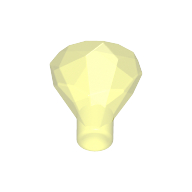 Rock 1 × 1 Jewel / Gem 24 Facet Trans-Neon Green