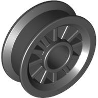 Wheel Spoked 2 × 2 with Pin Hole Black