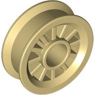 Wheel Spoked 2 × 2 with Pin Hole Tan